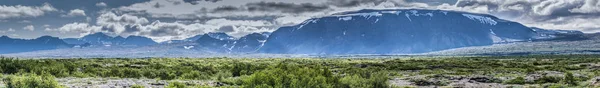 Islandské Horské Panorama Dramatické Cloudscape — Stock fotografie