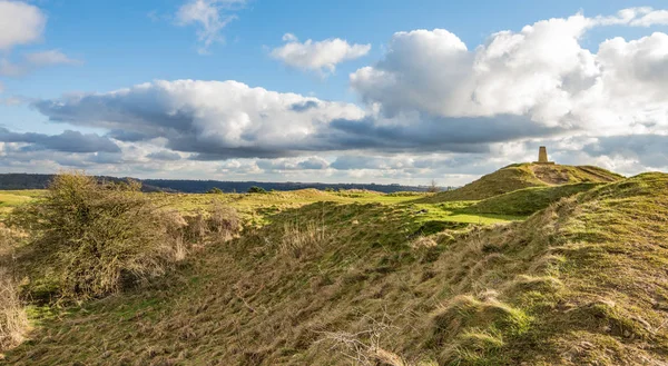 Painswick Beacon Hill Fort with Summit and Trig Point — Stock Photo, Image