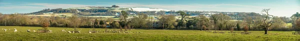 Panorama di Brailes Hill, Warwickshire, Inghilterra in inverno — Foto Stock