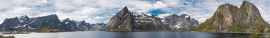 Reine Fjord Panorama, Lofoten Adaları, Norveç