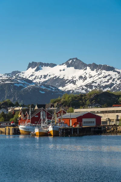 Přístav Svolvaer, Lofotenské ostrovy, Norsko Royalty Free Stock Obrázky