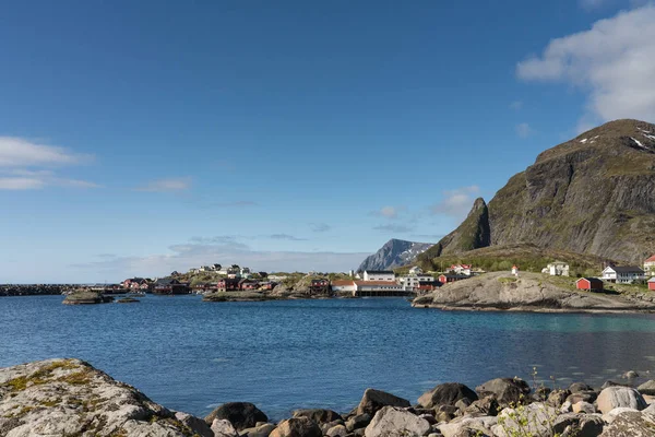 村 , ロフォーテン諸島, ノルウェー — ストック写真