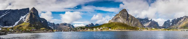 Reine Fjord Panorama, Lofoten, Norge — Stockfoto