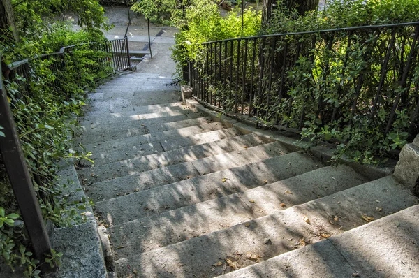 Escalier Pierre Jardin Botanique Royal Madrid Espagne — Photo