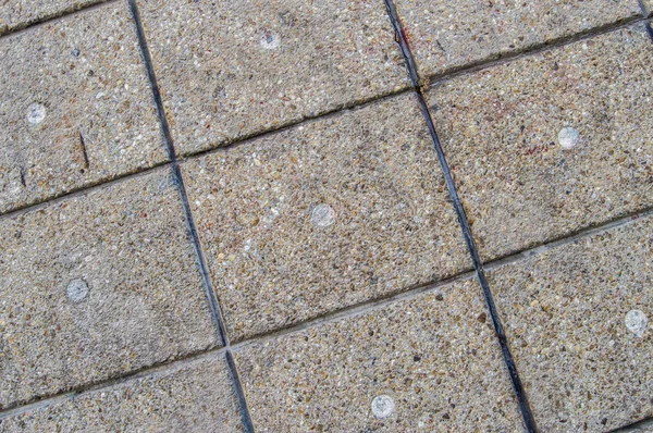 Tło Fragmentu Cement Chodnik Kamieni Podzielone Prostokąty — Zdjęcie stockowe