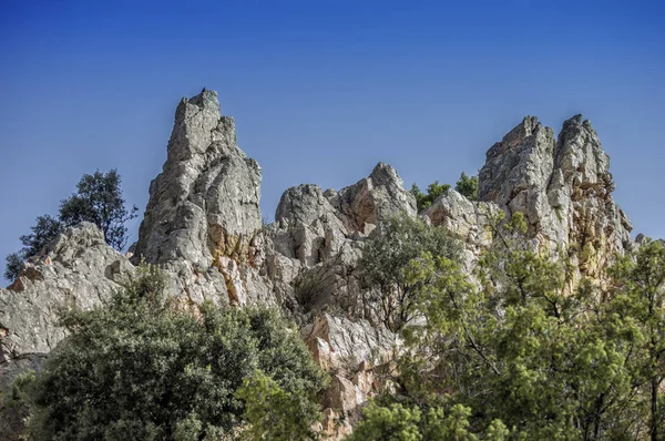 Landscape Steep Mountains Micro Reserve Strait Hocino Sierra Alcaraz Salobre — Stock Photo, Image