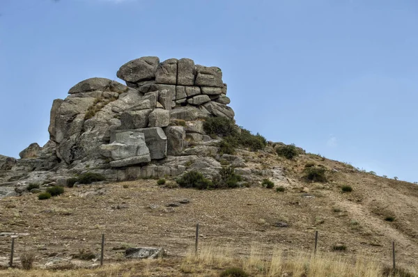Kilátás Hill Kövekkel Navas Del Marqués Tartomány Avila Castilla Len — Stock Fotó