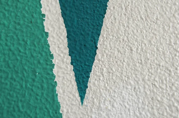 Mur Robuste Peint Vert Avec Blanc — Photo