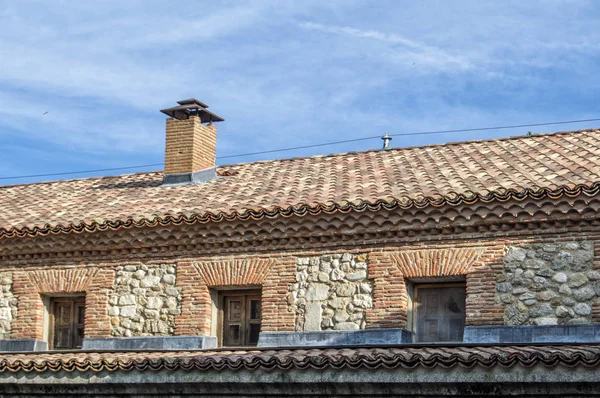 Фасад Windows Дах Монастир Санта Марія Дель Paular Rascafra Провінції — стокове фото