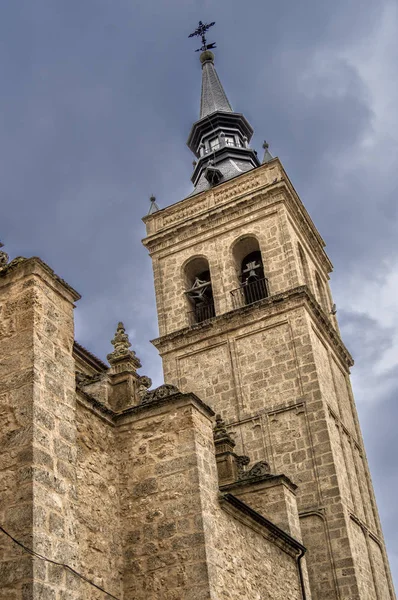 Внешняя Башня Церкви Колокол Церковь Святого Таинства Торрихосе Провинция Толедо — стоковое фото