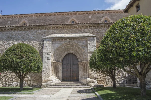 Боковой Фасад Церкви Сан Фелипе Бриуэге Провинция Гвадалахара Castilla Mancha — стоковое фото