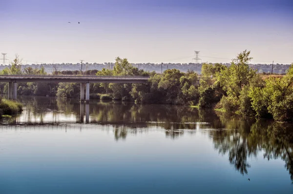 Ponte Moderna Sobre Rio Tejo Malpica Tajo Província Toledo Espanha — Fotografia de Stock