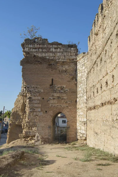 Fal Hegyes Escalona Vár Külső Falán Toledo Tartományban Spanyolország — Stock Fotó