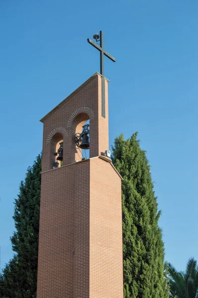 Ziegelstein Moderner Kirchturm Torrijos Provinz Toledo Spanien — Stockfoto