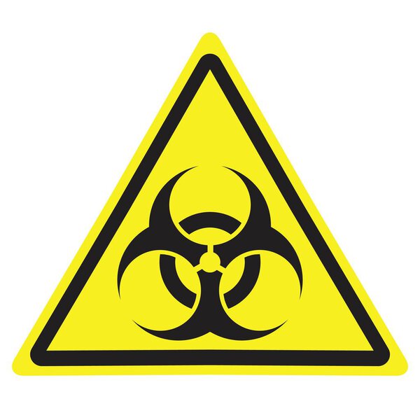 Желтый треугольник с символом биологической опасности
.