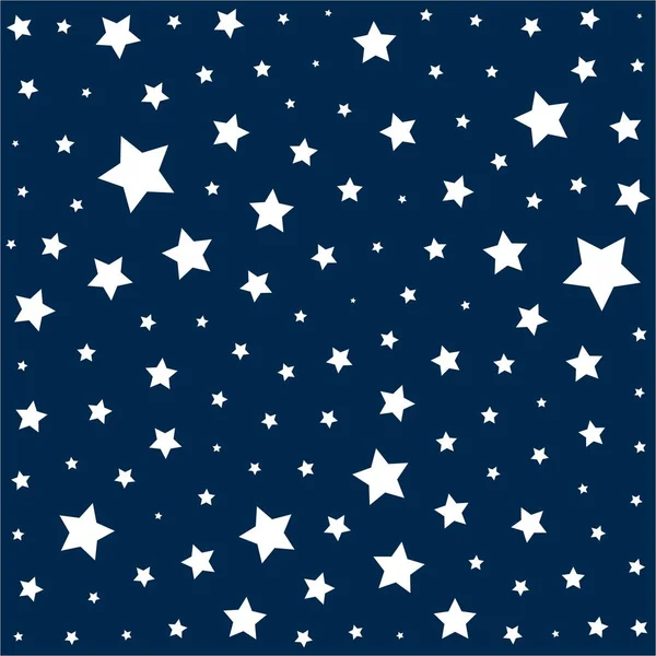 Простой Узор Темно Синими Звездами Белом Фоне — стоковый вектор