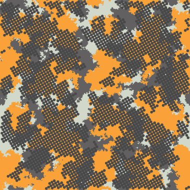 Renk bulutlar Dikişsiz desen vektör kesintisiz moda camo tasarımı. Trendy Kamuflaj kumaş deseni.