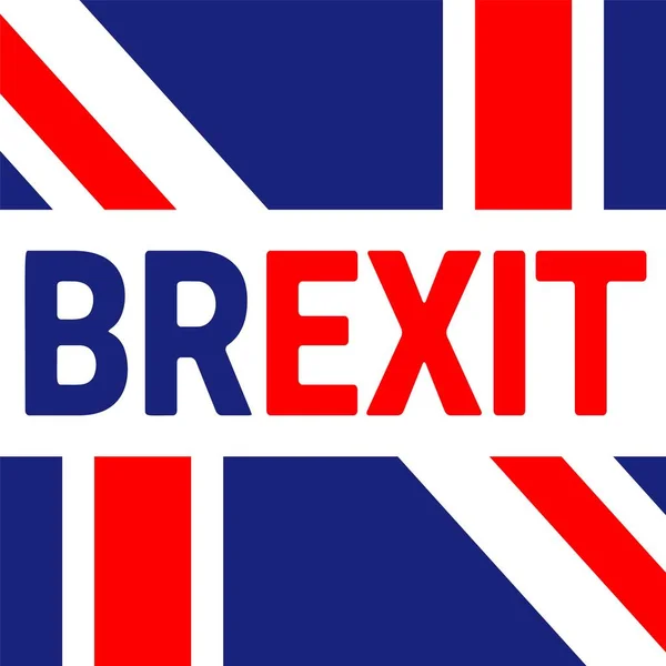 Brexit Texte Isolé Royaume Uni Sortie Image Relative Europe Brexit — Image vectorielle