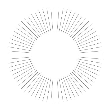 Vintage tek renkli sunburst, yıldız patlaması, ışınları patlama. Son moda serin tasarım öğesi üzerinde beyaz izole.