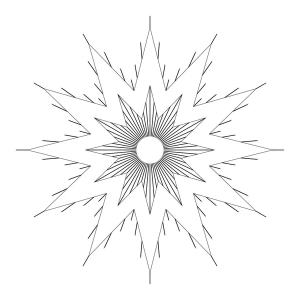 Модний крутий елемент дизайну монохромний сонячний спалах, спалах зірки, вибухові промені — стоковий вектор