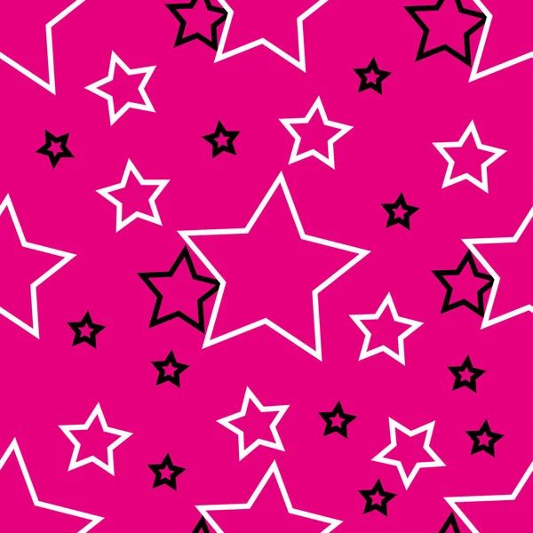 Cute stars seamless pattern. Nursery illustration, good for room decor, wall art, baby shower greeting card — Stock Vector