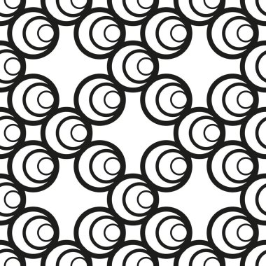 Geometrik desen. Sorunsuz vektör arka plan. Siyah ve beyaz doku. Grafik modern desen.