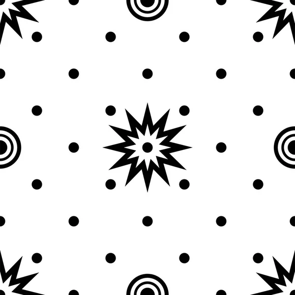 Геометрический Узор Бесшовный Векторный Фон Черно Белая Текстура Графический Современный — стоковый вектор