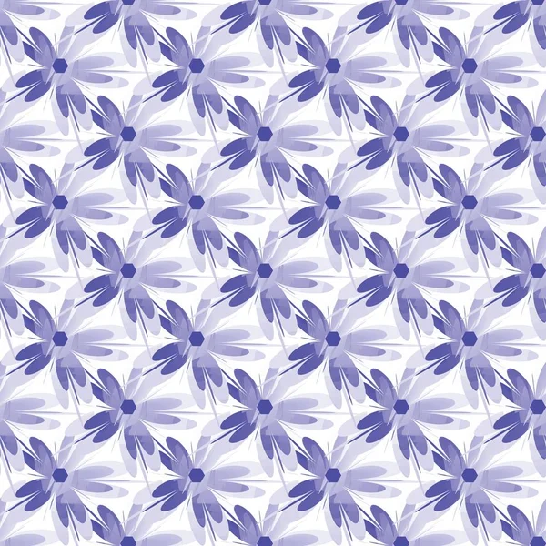 Graphic flower pattern illustration. Geometric floral oriental seamless pattern.