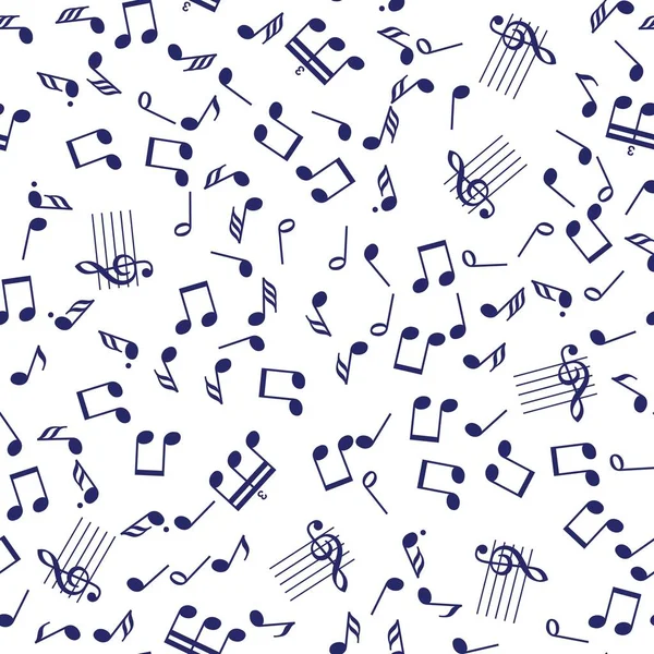 Modèle de notes de musique sans couture — Image vectorielle