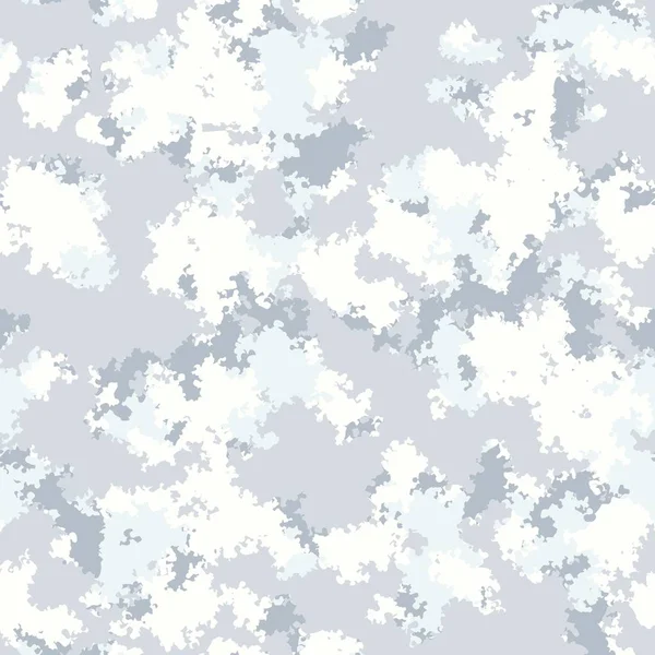 Camo modevormgeving. Digitale camouflage patroon Winter gekleurde wolken. Naadloze vector. Trendy camouflage stof textuur — Stockvector