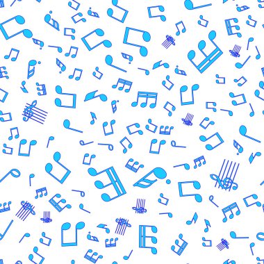 Dikişsiz vektör müzik notları desen