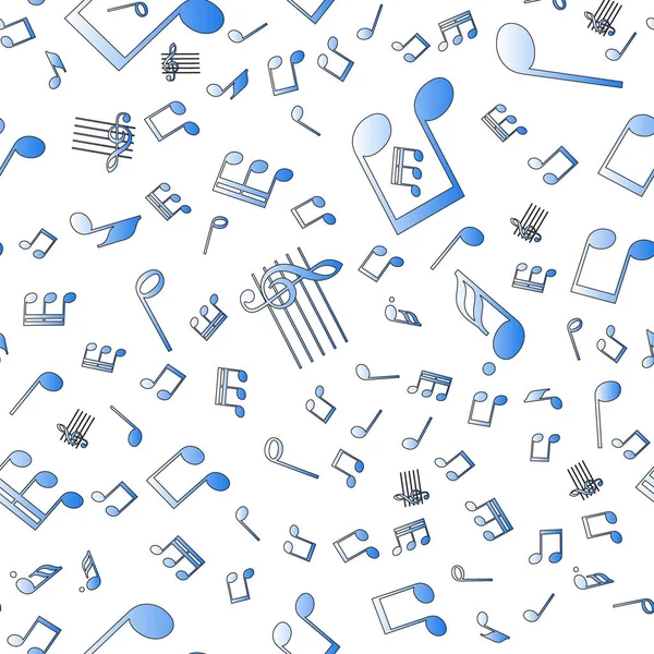 Modèle de notes de musique vectorielle sans couture — Image vectorielle