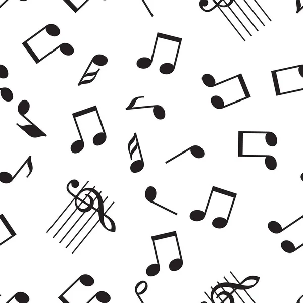 Modèle de notes de musique vectorielle sans couture — Image vectorielle