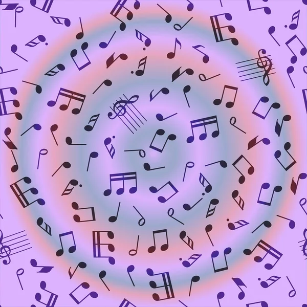 Modèle de notes de musique vectorielle sans couture — Image vectorielle