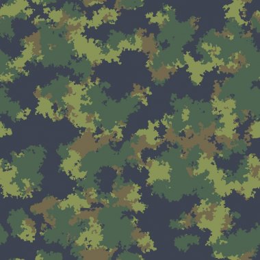 Moda kamuflajı. Renkli kamuflaj vektör deseni. Dikişsiz kumaş tasarımı