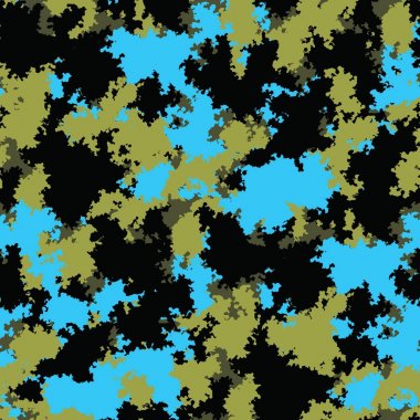 Camo. Renkli kamuflaj vektör deseni. Dikişsiz grunge kamuflaj deseni.