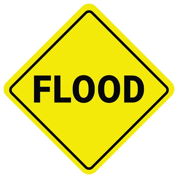 Avertissement Signal d'inondation. Flash Flood Watch — Image vectorielle