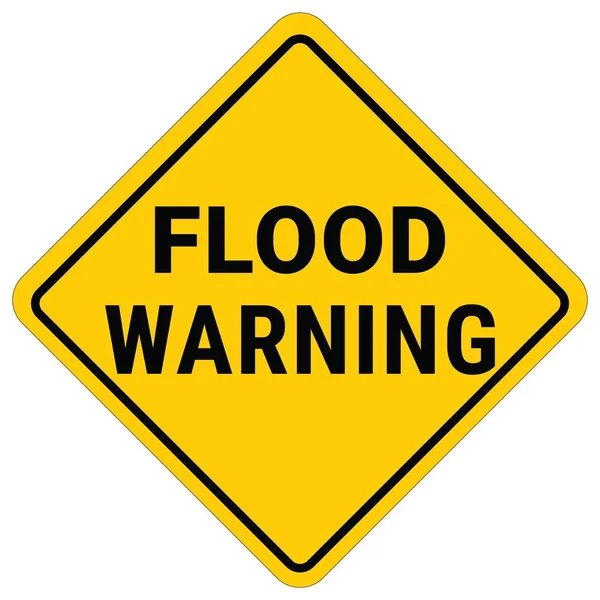 Segnale di avvertimento Allarme. Flash orologio inondazione — Vettoriale Stock