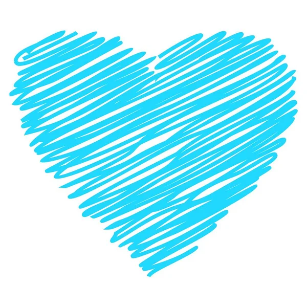 Herzzerreißend blauer handgezeichneter Skizzenvektor — Stockvektor