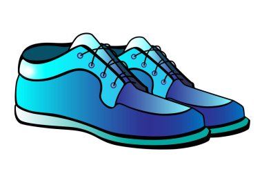 Spor ayakkabıları, spor ayakkabıları. Erkek ayakkabıları mavidir. Parlak mokasen.