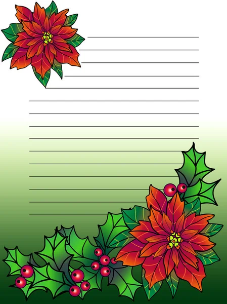 Blank Pour Une Lettre Noël Une Carte Postale Félicitations Pour — Image vectorielle