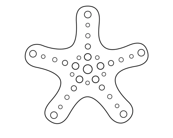 Estrella Mar Animal Marino Patrón Estrellas Mar Para Colorear Libro — Vector de stock