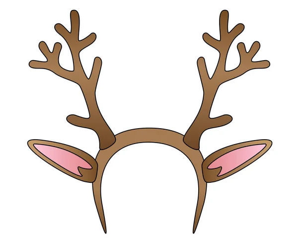 Horns Ears Deer Hoop Carnival Hoop Santa Claus Christmas Accessory — Stock Vector