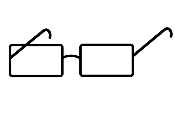 Szemüveg Vektor Lineáris Elem Egy Logó Vagy Jel Szemüveg Piktogram — Stock Vector