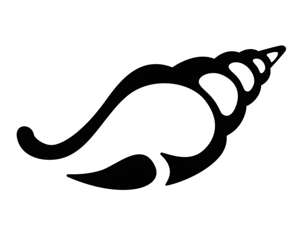 Seashell Stylized Vector Sign Για Λογότυπο Εικονόγραμμα Shell Ένα Περιστρεφόμενο — Διανυσματικό Αρχείο