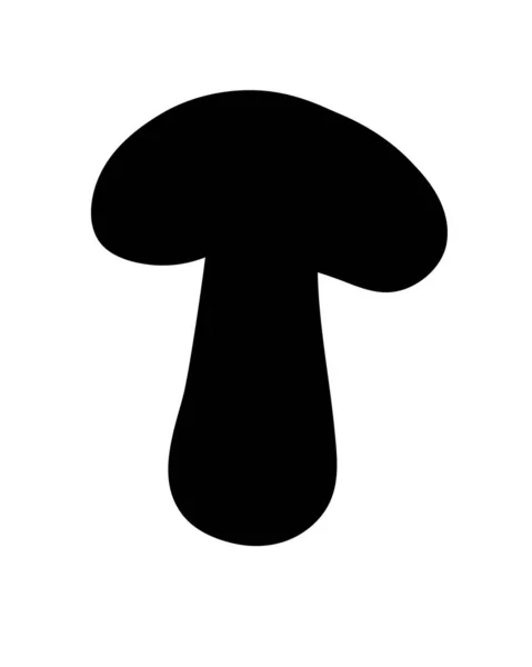 Champignon Logo Vecteur Noir Pictogramme Champignon Une Icône Élégante Élégante — Image vectorielle