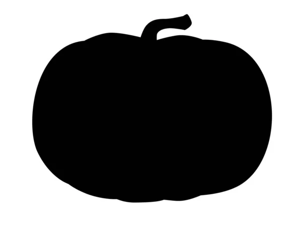 Calabaza Silueta Vector Negro Para Pictograma Logotipo Calabaza Signo Icono — Vector de stock