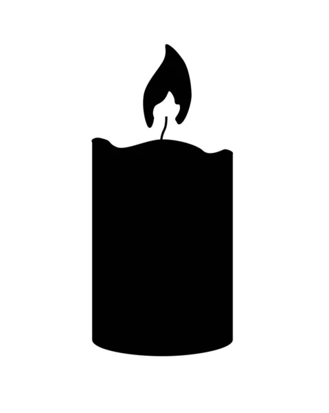 Κερί Μαύρη Διανυσματική Σιλουέτα Για Εικονόγραμμα Λογότυπο Κερί Σημάδι Εικονίδιο — Διανυσματικό Αρχείο