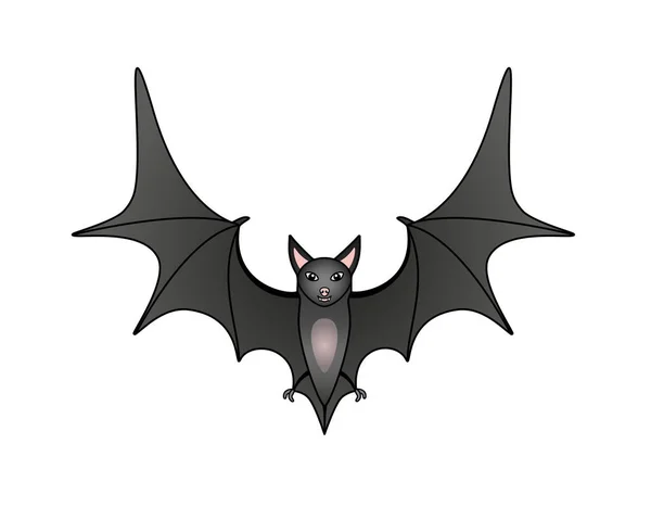 Chauve Souris Illustration Vectorielle Couleur Une Jolie Chauve Souris Grise — Image vectorielle