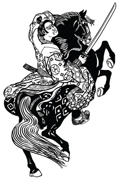 馬に乗った武士ストックのベクターとロイヤリティフリーのイラスト 馬に乗った武士ストックのベクターとロイヤリティフリーのイラスト